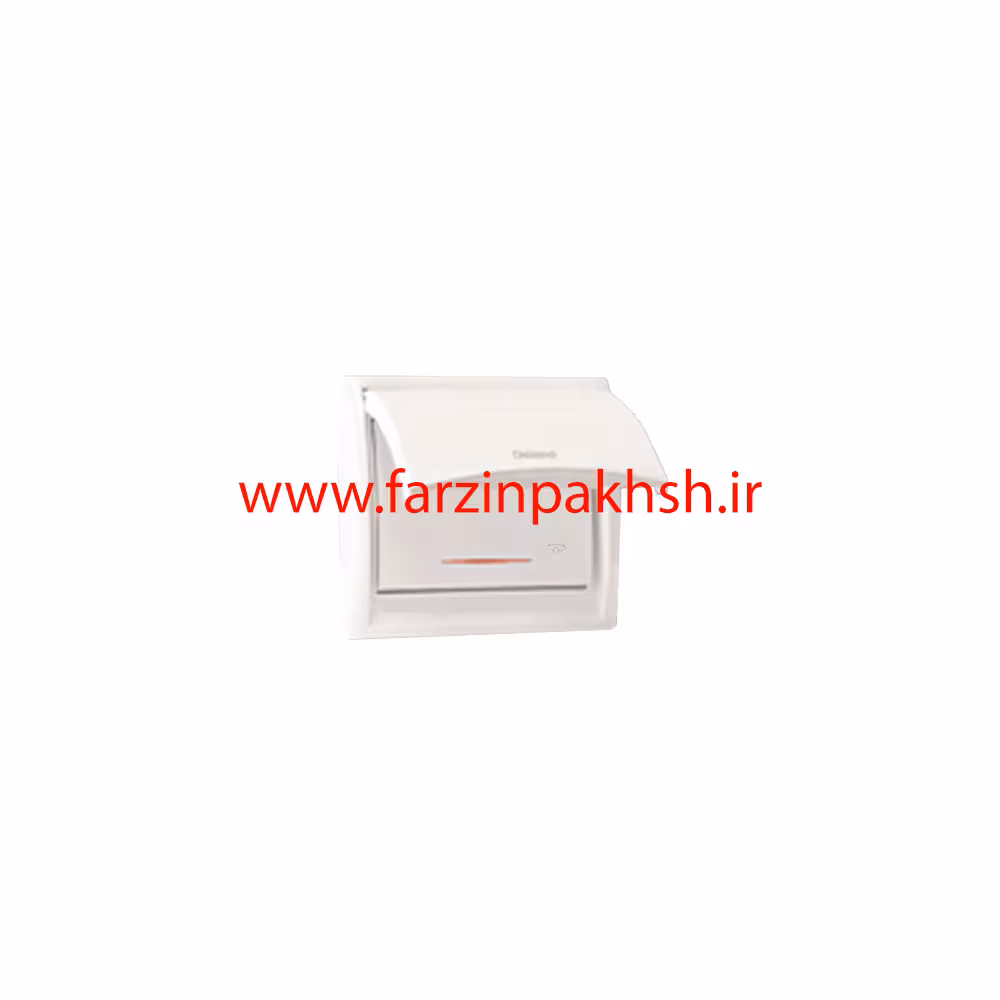 کلید شاسی زنگ توکار دلند مدل آریا سفید بارانی