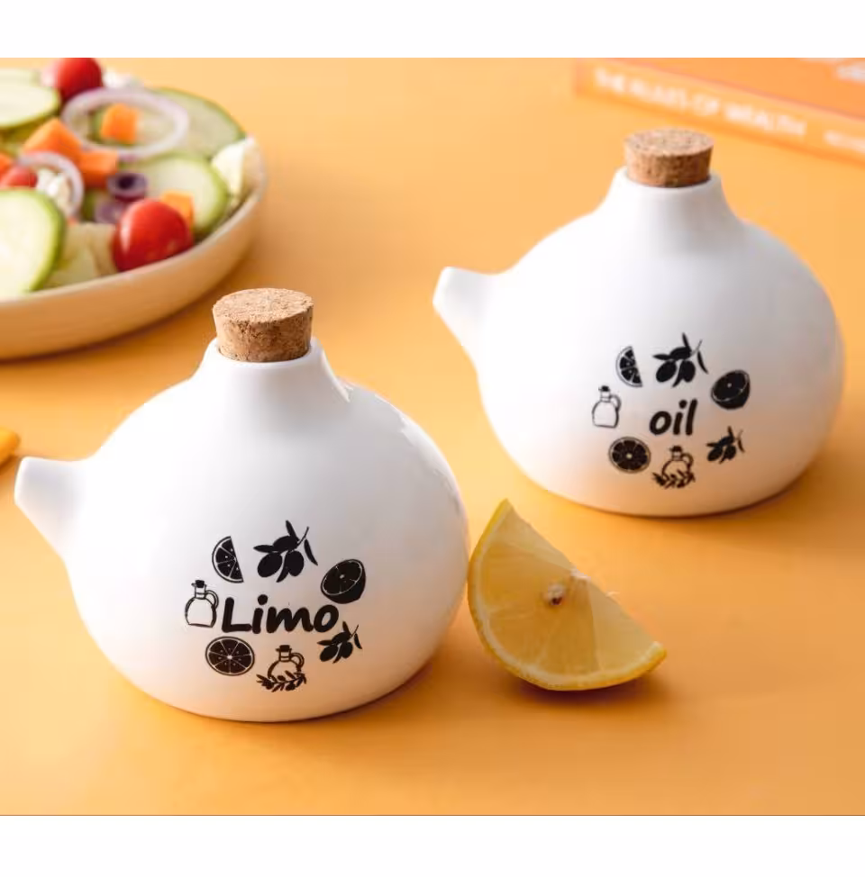 روغن ریز و آبلیمو خوری ژاپنی سرامیکی (جفتی)