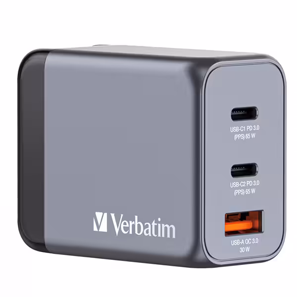 شارژر دیواری 65 وات ورباتیم مدل GaN | کالا مکس