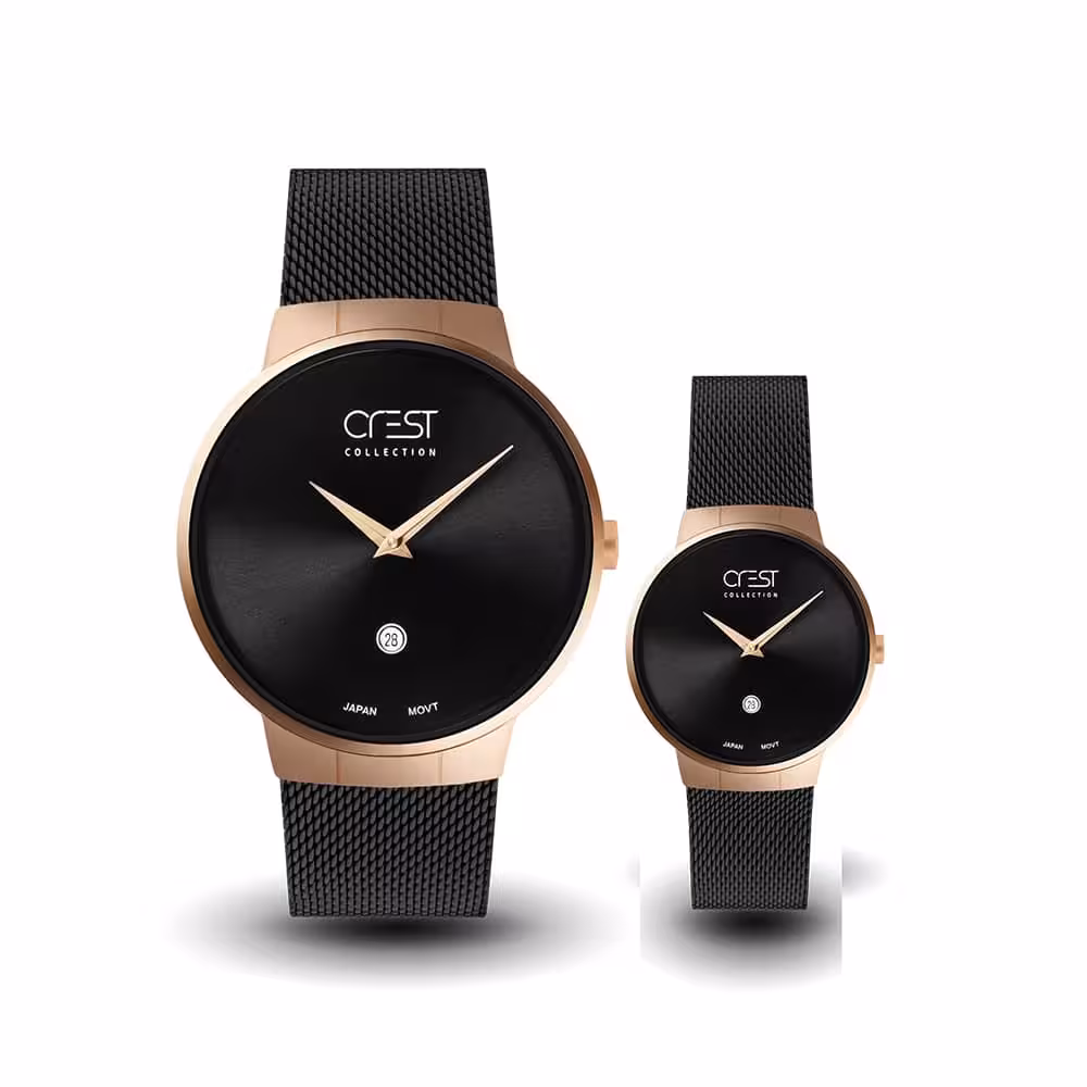 ست ساعت مچی زنانه و مردانه کرست مدل 6027-2 (اورجینال)