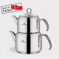 ست کتری و قوری استیل سوفرام ترکیه مدل سافت کد 170
