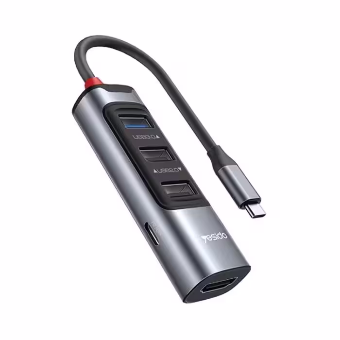 هاب 5 پورت TYPE-C یسیدو YESIDO HB23 5-IN-1 Type-C HUB
