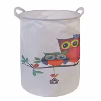 سبد وسایل دسته دار 40 سانت گرد طرح جغد بزرگ