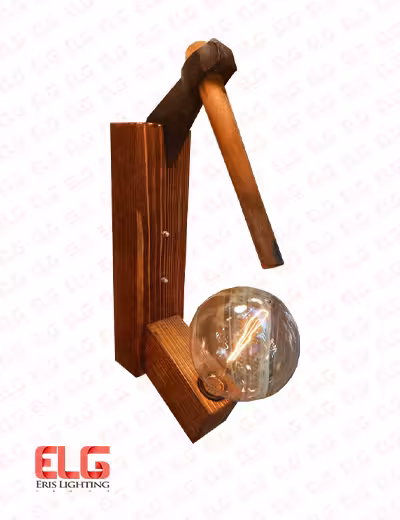 چراغ دیواری مدل چوبی تبر
