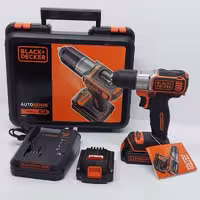 دریل و پیچ گوشتی شارژی دو باطری برند بلک اند دکر 