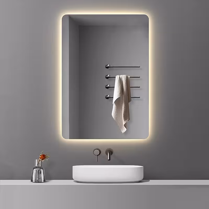 آینه سرویس بهداشتی مدل مستطیل عمودی بک لایت  کد wr70 | کالا مکس