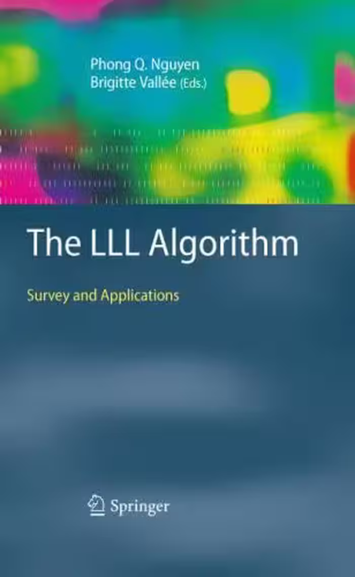 خرید و دانلود نسخه کامل کتاب The LLL Algorithm: Survey and Applications