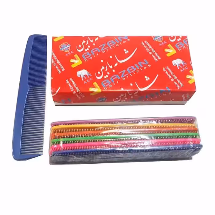 شانه آرایشی رنگی بازبین بسته 24 عددی OZBS-002