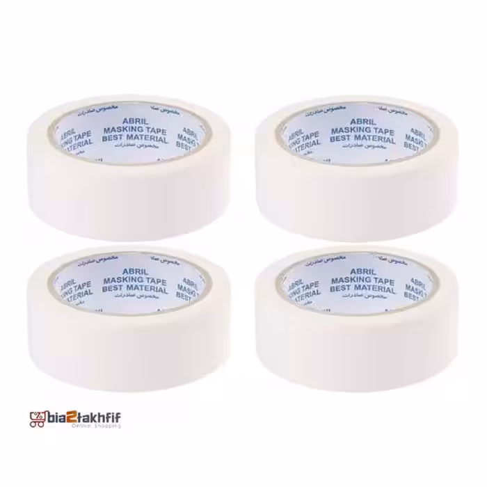 نوار چسب کاغذی 16yard پهنای 4 سانتی متر بسته 4 عددی آبریل