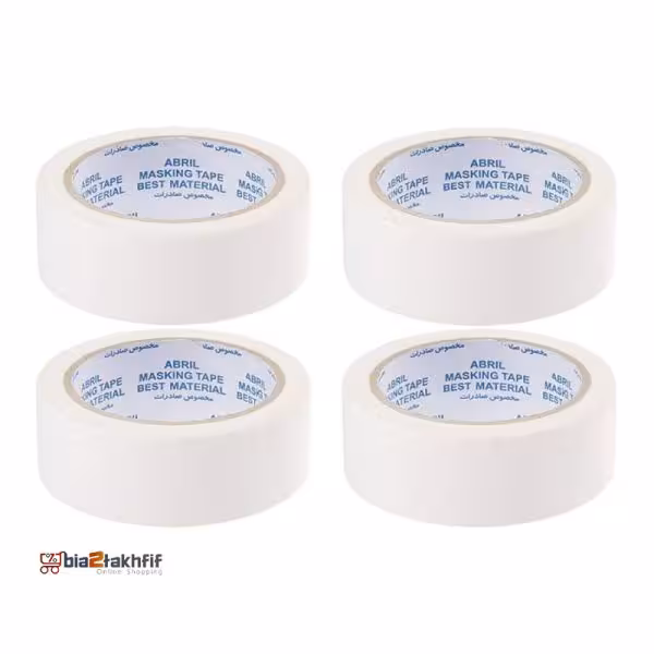 نوار چسب کاغذی 16yard پهنای 4 سانتی متر بسته 4 عددی آبریل