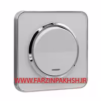 کلید یک پل توکار ایران الکتریک مدل اسپیناس سیلور سفید