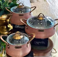 سرویس قابلمه 9 پارچه گرانیتی ترک بریونی brioni elegance bakir