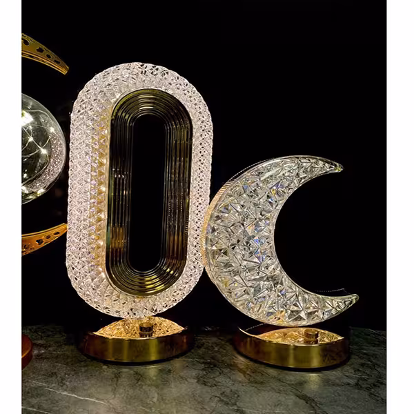 چراغ خواب و دکوری کریستالی ماه