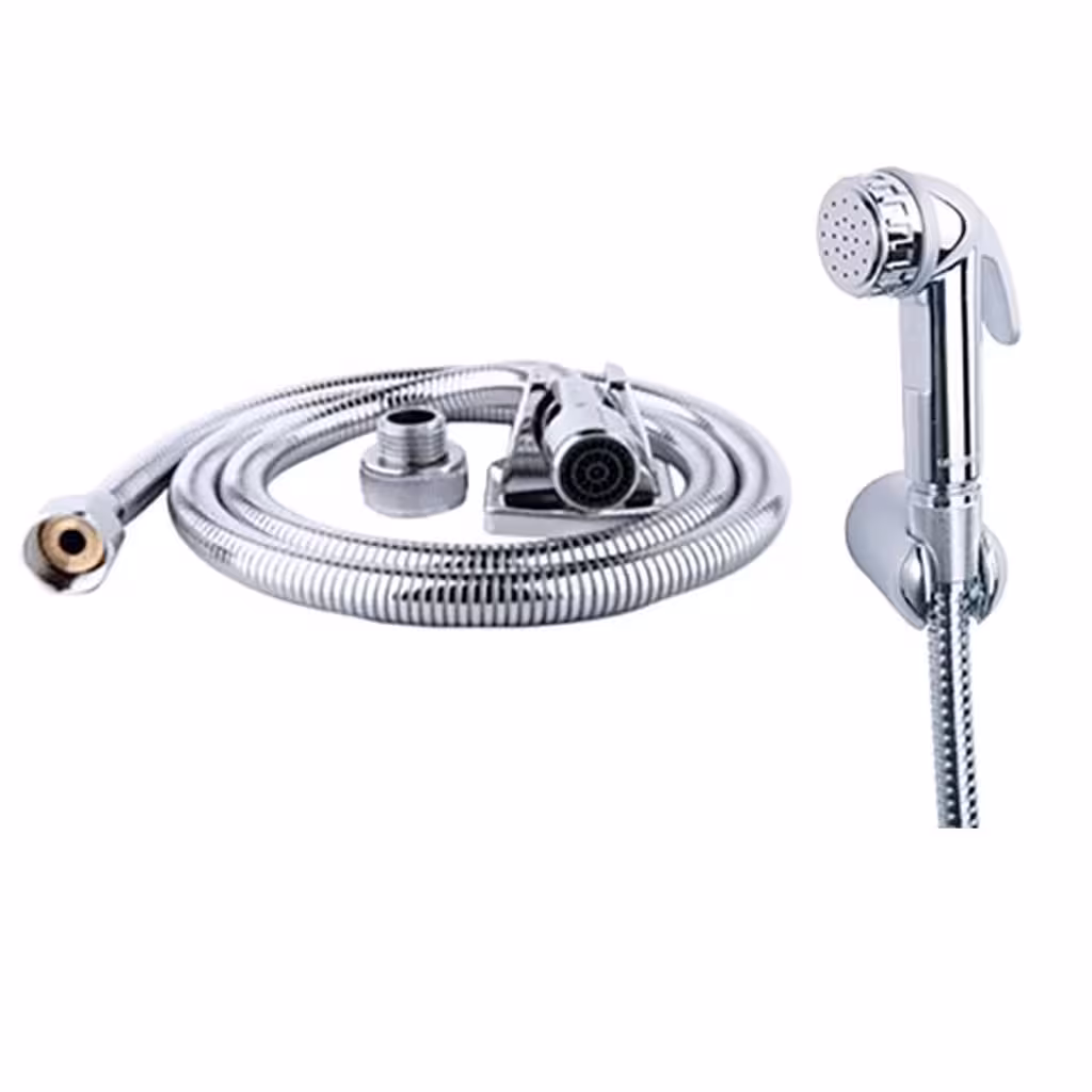 شلنگ توالت قهرمان مدل شلنگ ایتالیایی یا آنتی باکتریال با گوشی براکتی