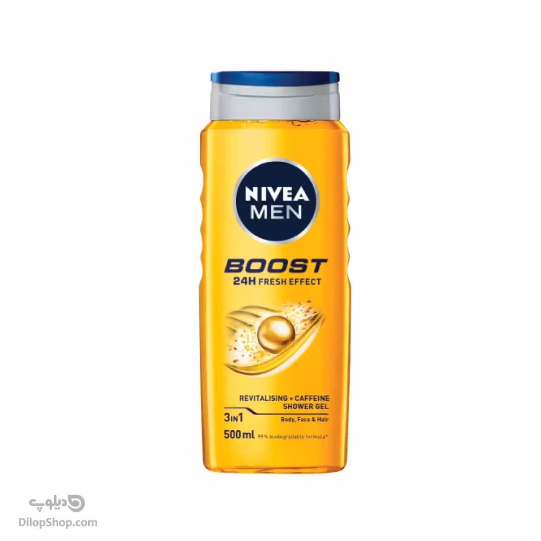 شامپو سر و بدن مردانه نیوآ مدل Boost حجم 500 میل