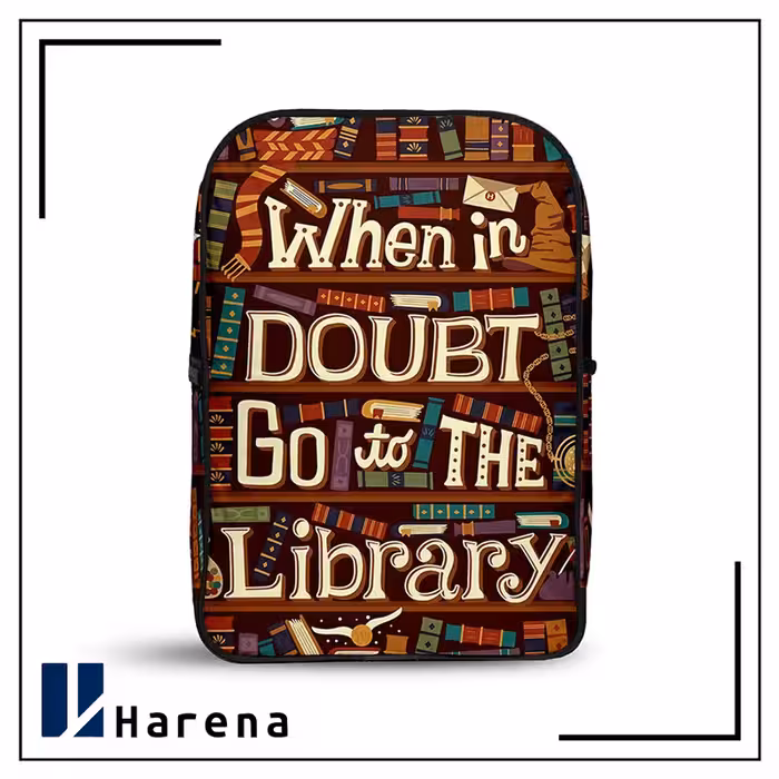 کوله پشتی چرم کتابخانه هری پاتر