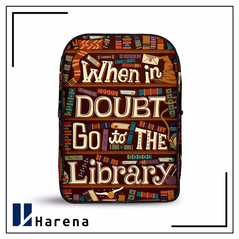 کوله پشتی چرم کتابخانه هری پاتر