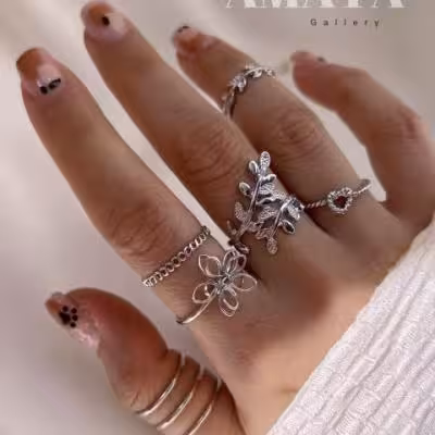 پک انگشتر مدل شکوفه طرح جدید