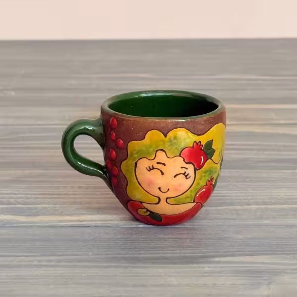 شات اسپرسو دسته دار رنگین گلس طرح هشت