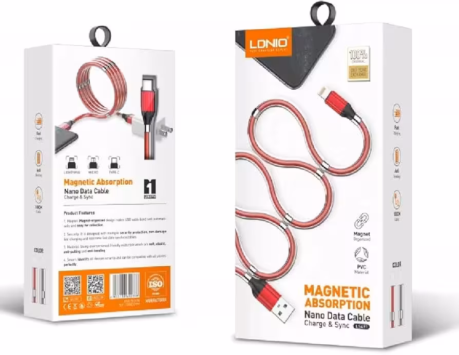 کابل شارژ میکرو الدینیو مدل آهنربایی