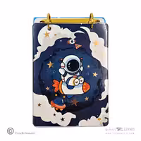 دفتریادداشت120برگ کلاسوری2حلقه ازبالا(رینگ نت) فانتزی هیرو کد8645