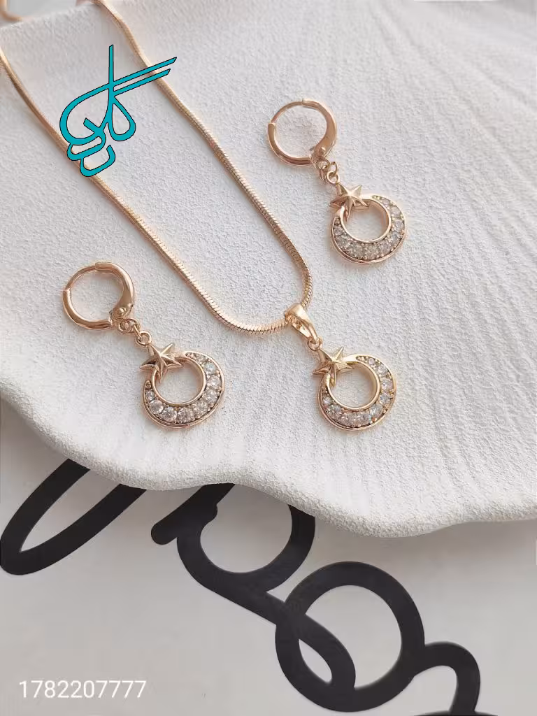 خرید نیمست جدید زنانه طرح ماه و ستاره مارک ژوپینگ رنگ ثابت آبکاری طلا کیفیت عالی کد 1715395 - ردگل