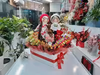 باکس قلبی عروسک روسی دوقلو قرمز