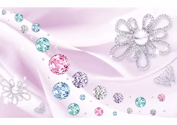 پوستر با طرح کریستال های رنگی کد P0424