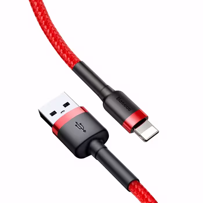 کابل یو اس بی به لایتنینگ 2.4 آمپر بیسوس مدل Baseus Cafule CALKLF طول 0.5 متر
