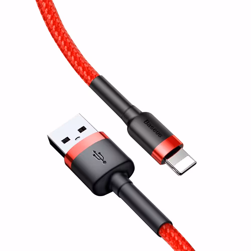 کابل یو اس بی به لایتنینگ 2.4 آمپر بیسوس مدل Baseus Cafule CALKLF طول 0.5 متر