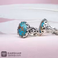 انگشتر ست زنانه و مردانه فیروزه نیشابوری طرح صفوی
