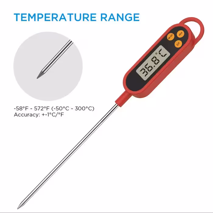 دماسنج غذای دیجیتال با پروب بلند 5.5 اینچی