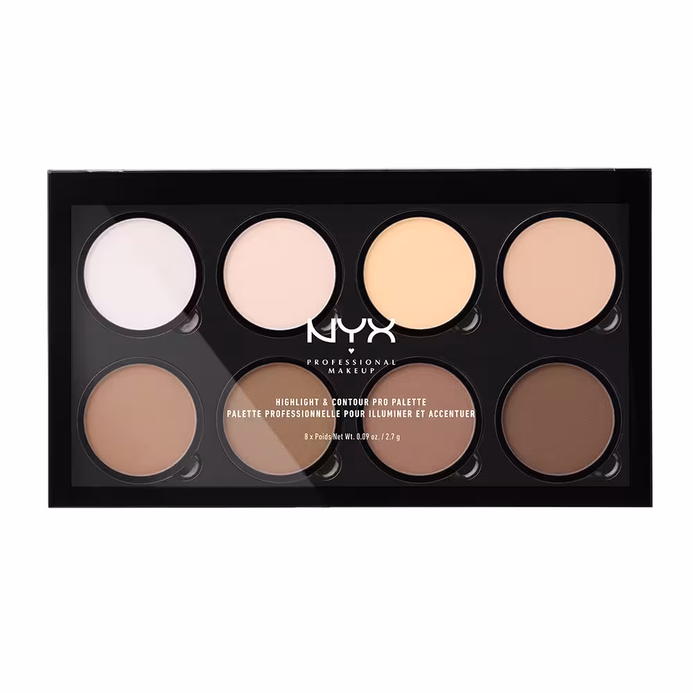 پالت هایلایتر و کانتور پودری نیکس NYX
