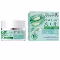 ژل کرم آبرسان و تسکین دهنده آلوئه ورا و کلاژن اولاین Eveline Organic Aloe حجم 50 میلی لیتر