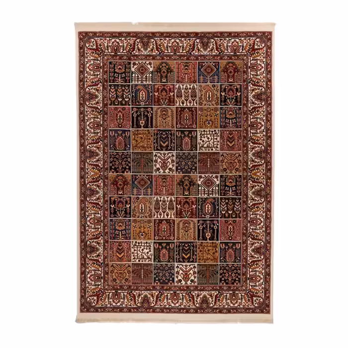 گبه ماشینی دنیای فرش کد 521K زمینه کرم