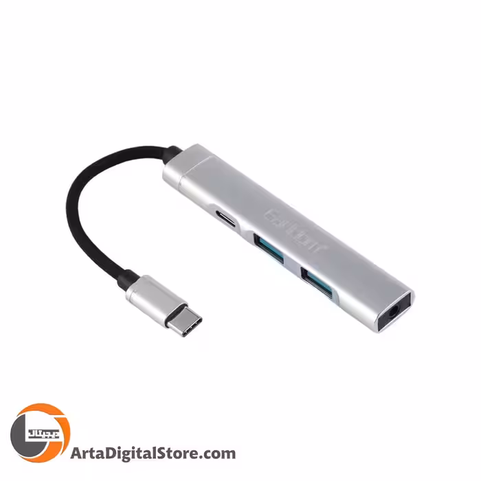 هاب تایپ سی Earldom ET-HUB20 Type-C To USB 2.0/Type-C/AUX 4Port Type-C HUB