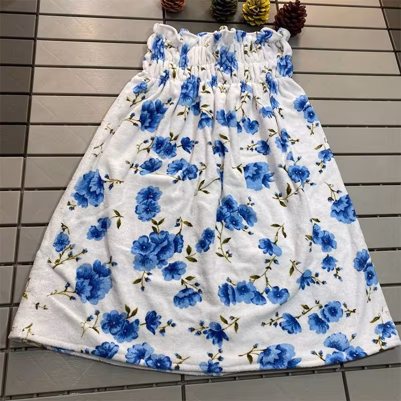 حوله استخری گلدار دکلته با کلاه