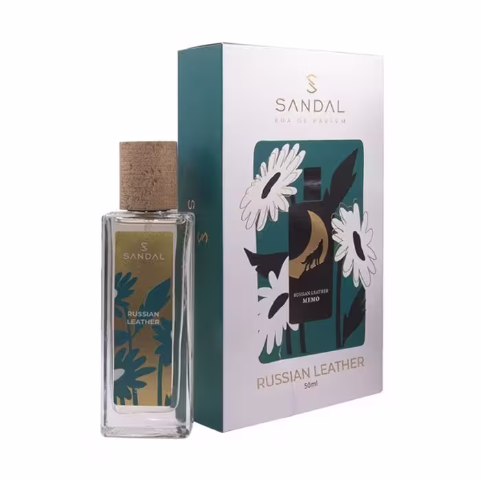 عطر جیبی مردانه صندل مدل Russian Leather حجم 50 میلی لیتر | Sandal Russian Leather Eau De Parfum For Men 50 ml