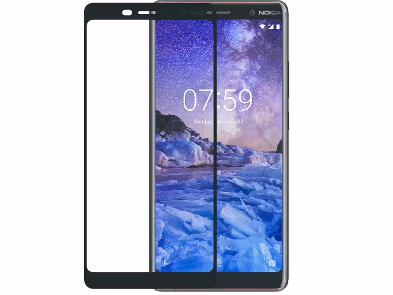 گلس فول نوکیا 7 plus مشکی