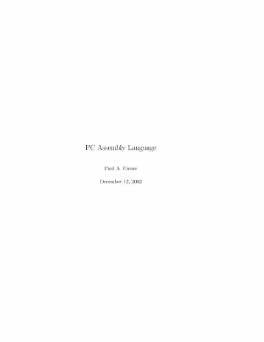خرید و دانلود نسخه کامل کتاب PC assembly language programming