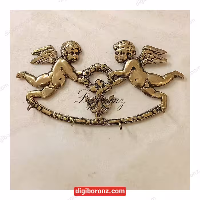 جاکلیدی برنجی برنزی فرشته 4 آویزه