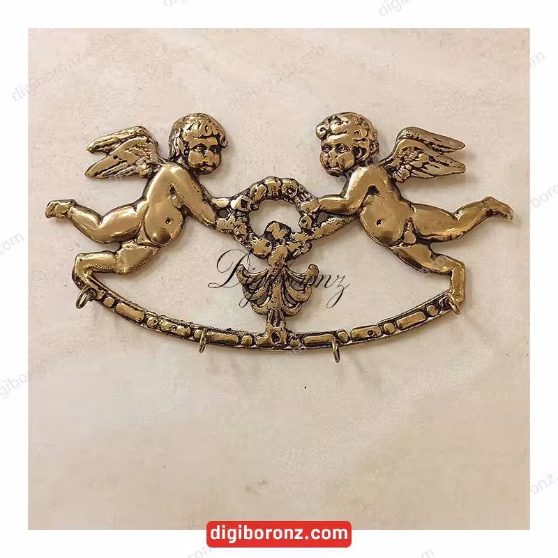 جاکلیدی برنجی برنزی فرشته 4 آویزه