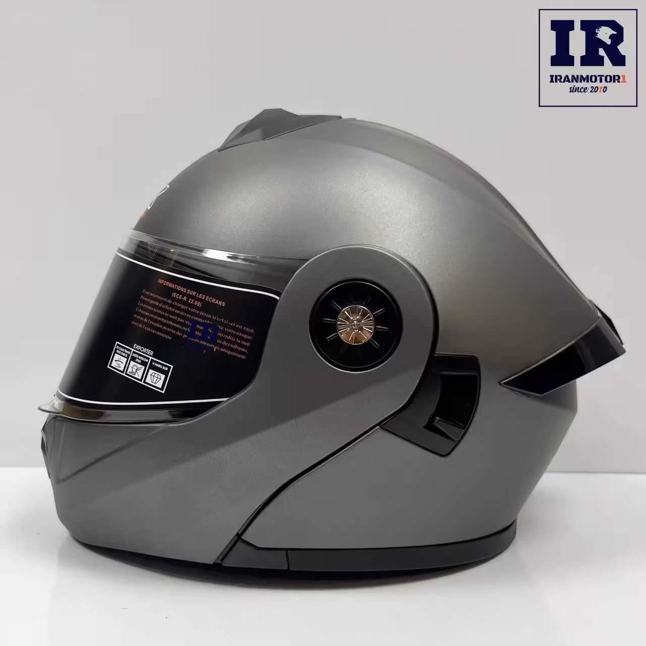 کلاه کاسکت فک متحرک قالب کوچک ibk آی بی کا خاکستری