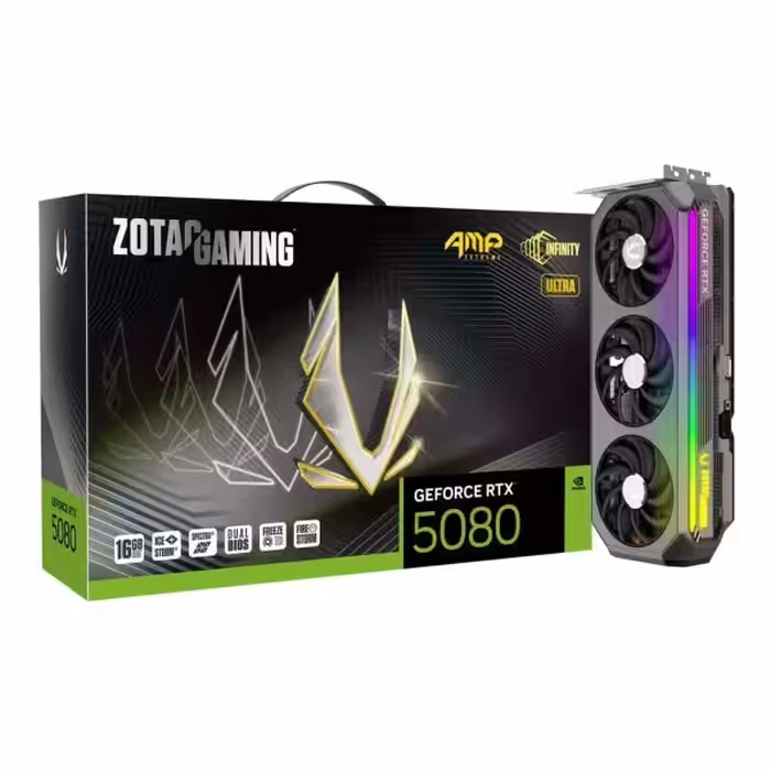 کارت گرافیک زوتک RTX 5080 AMP EXTREME INFINITY ULTRA OC 16GB