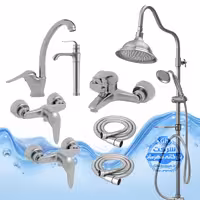 ست 8 عددی شیرآلات آیدا صنعت مدل قهرمان اردکی | کروم مات