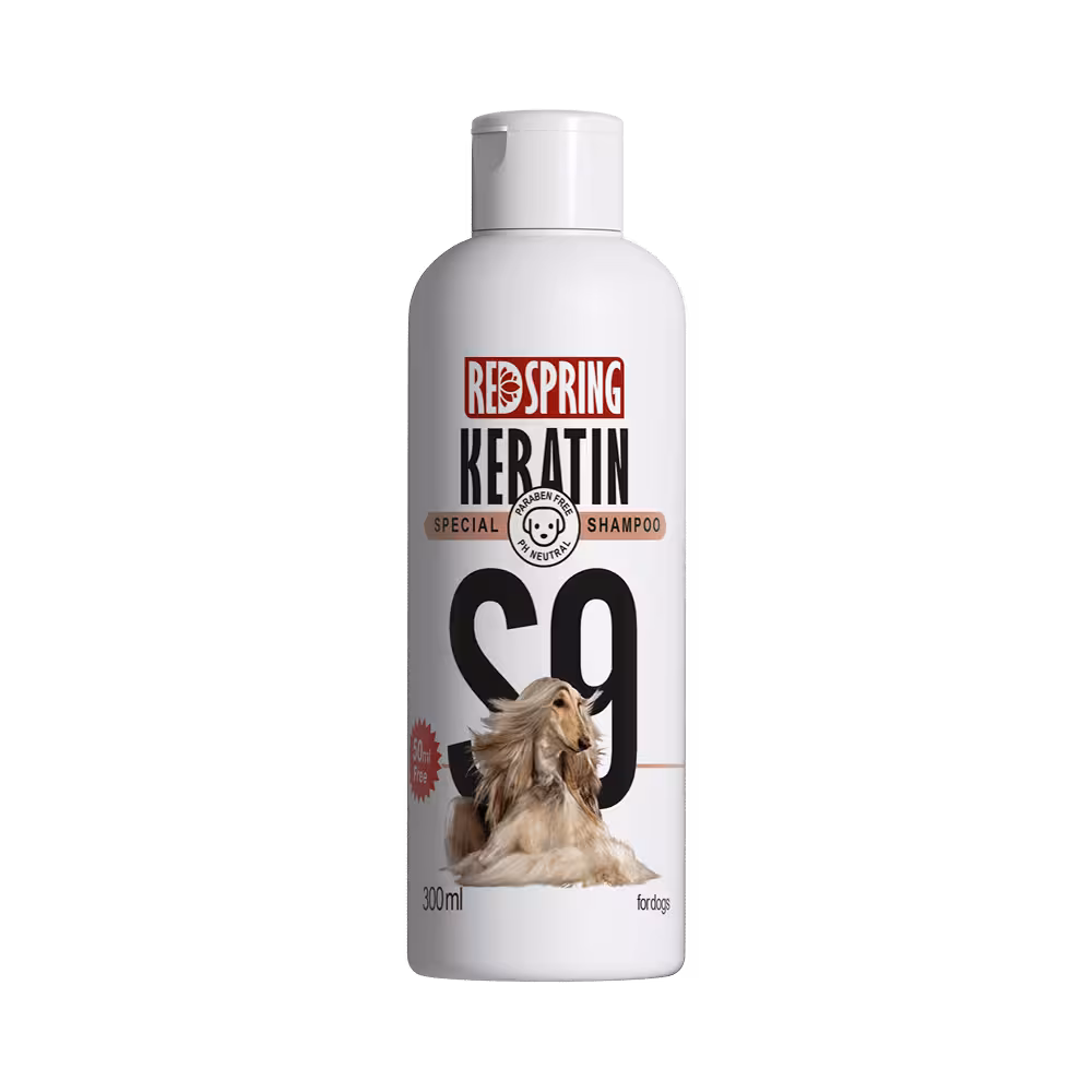 شامپو کراتینه مخصوص سگ با موهای فر و مجعد با رایحه اوشن (مدل S9) حجم 250 میلی لیتر