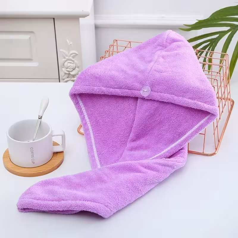 حوله سر جادویی (وارداتی جنس نانو) حوله حمام برای موهای حساس حوله کلاهی کتان