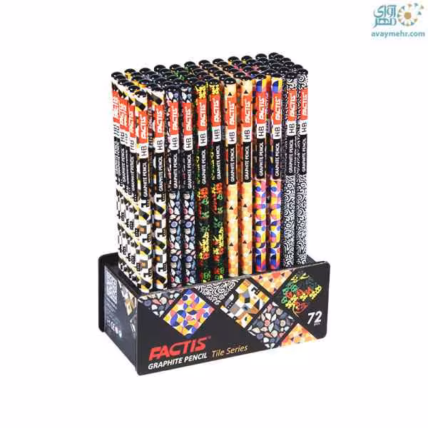 مداد مشکی طرح کاشی فکتیس (72 عددی)