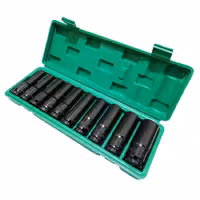 جعبه بکس بلند 10عددی مشکی جنس کروم وانادیوم از سایز 8 تا 24