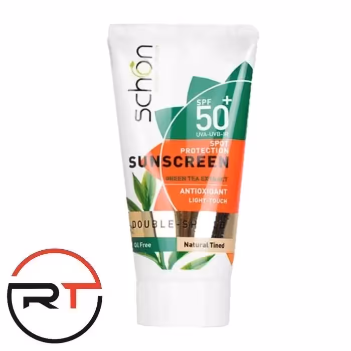 ضد آفتاب دابل شیت بی رنگ SPF50 چای سبز فاقد چربی شون